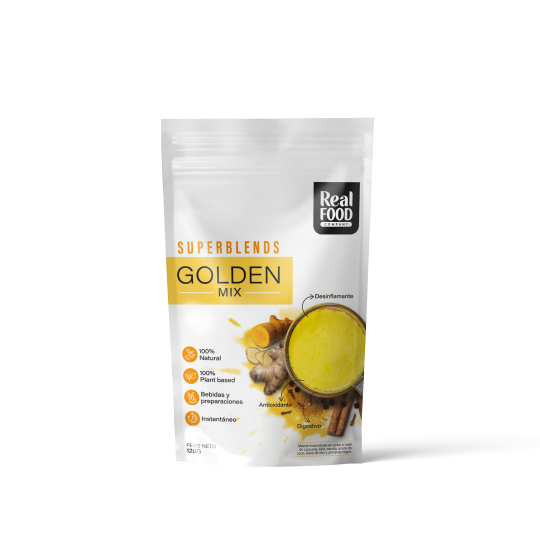 Mezcla en Polvo Instataneo Golden Mix 120 gr Real Food