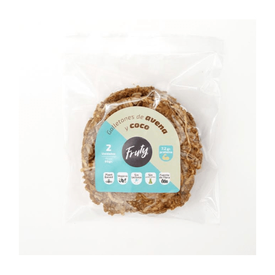 Galletones De Avena Y Coco 90gr X 2 Unid Fruty