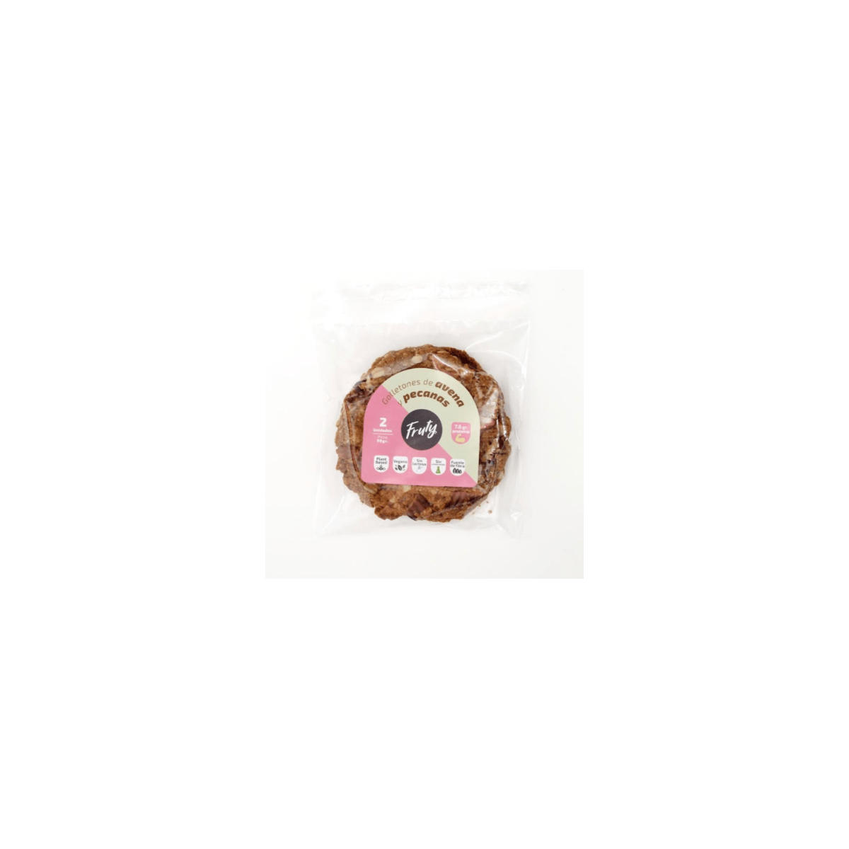 Galletones de Avena y Pecanas 90gr x 2 unid Fruty