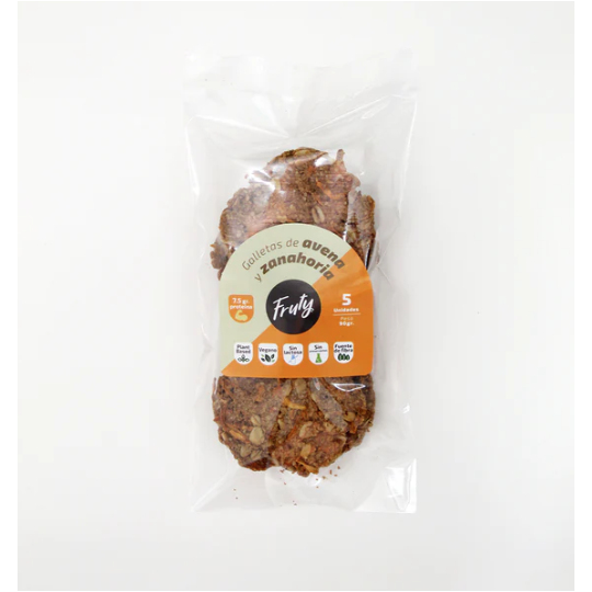 Galletitas Avena & Zanahoria 100gr x 5unid Fruty