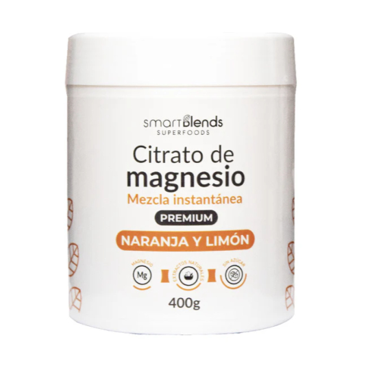 Citrato Magnesio Premium NARANJA y LIM POTE 400gr Smart Blends