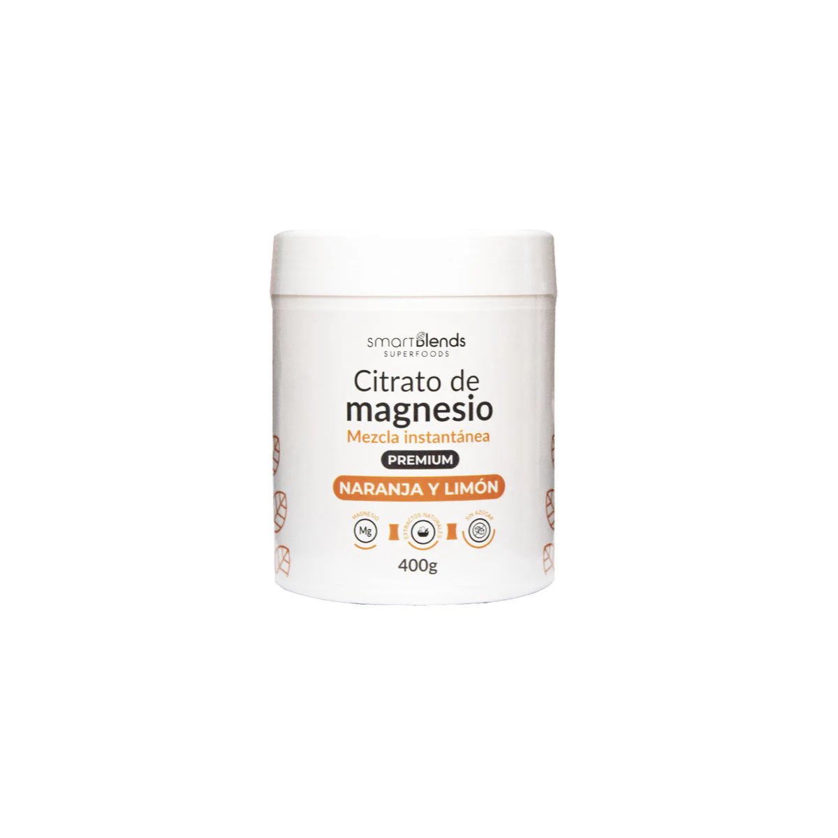 Citrato Magnesio Premium NARANJA y LIM POTE 400gr Smart Blends