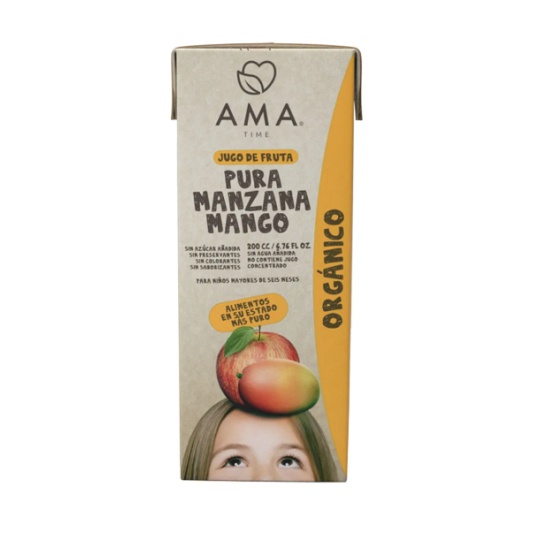 Jugo organico Ama time manzana mango 200 ml