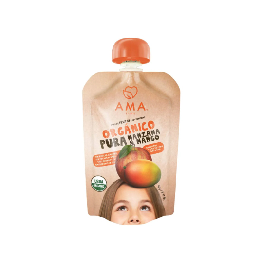 Pure de Frutas manzana mango 90gr AMA TIME