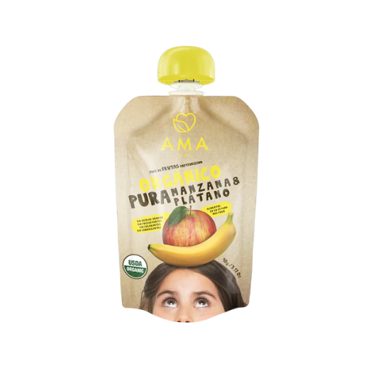 Pure de Frutas manzana platano 90gr AMA TIME