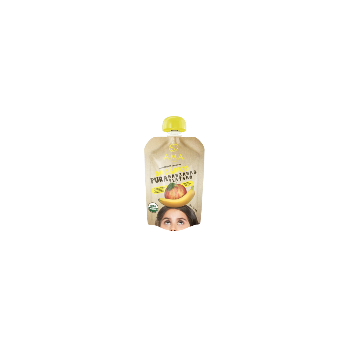 Pure de Frutas manzana platano 90gr AMA TIME