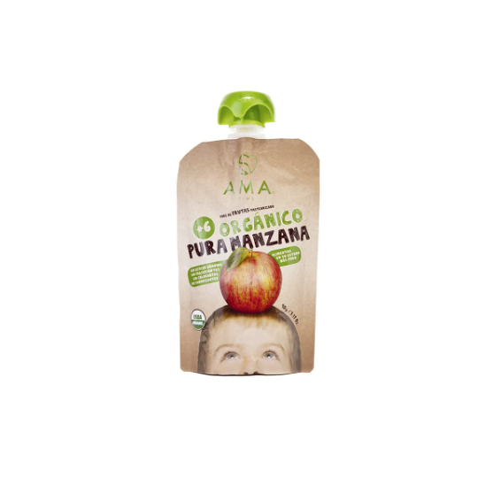 Pure de Frutas manzana 90gr AMA TIME