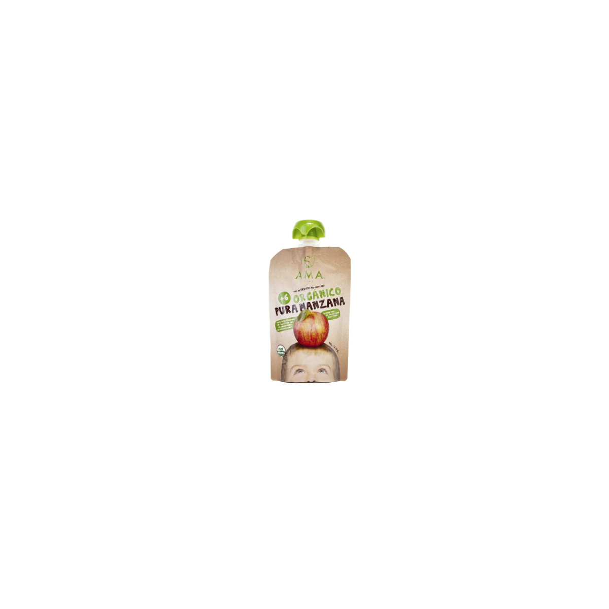 Pure de Frutas manzana 90gr AMA TIME