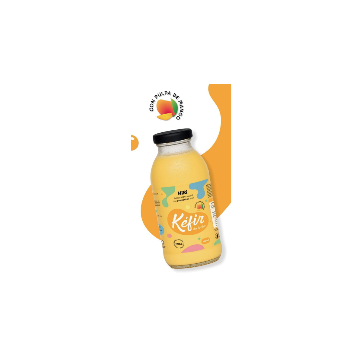 Kefir de leche con mango Hiri 395ml