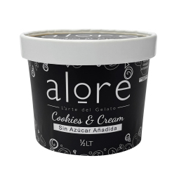 ALORE Helado  COOKIES AND CREAM sin azucar 120ml CHICO