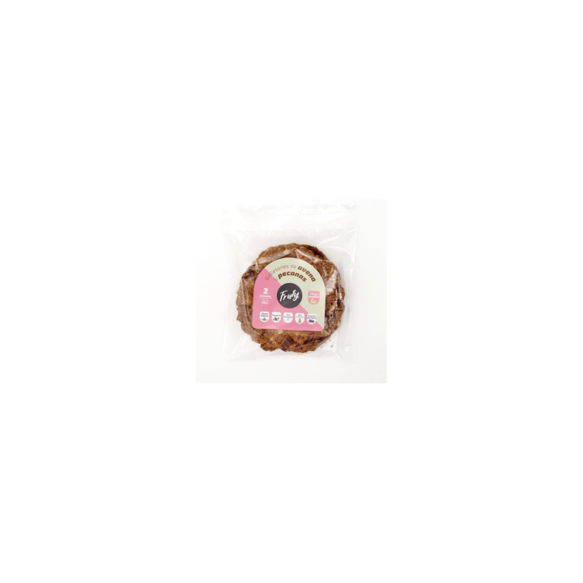 Galletones de Avena y Pecanas 90gr x 2 unid Fruty